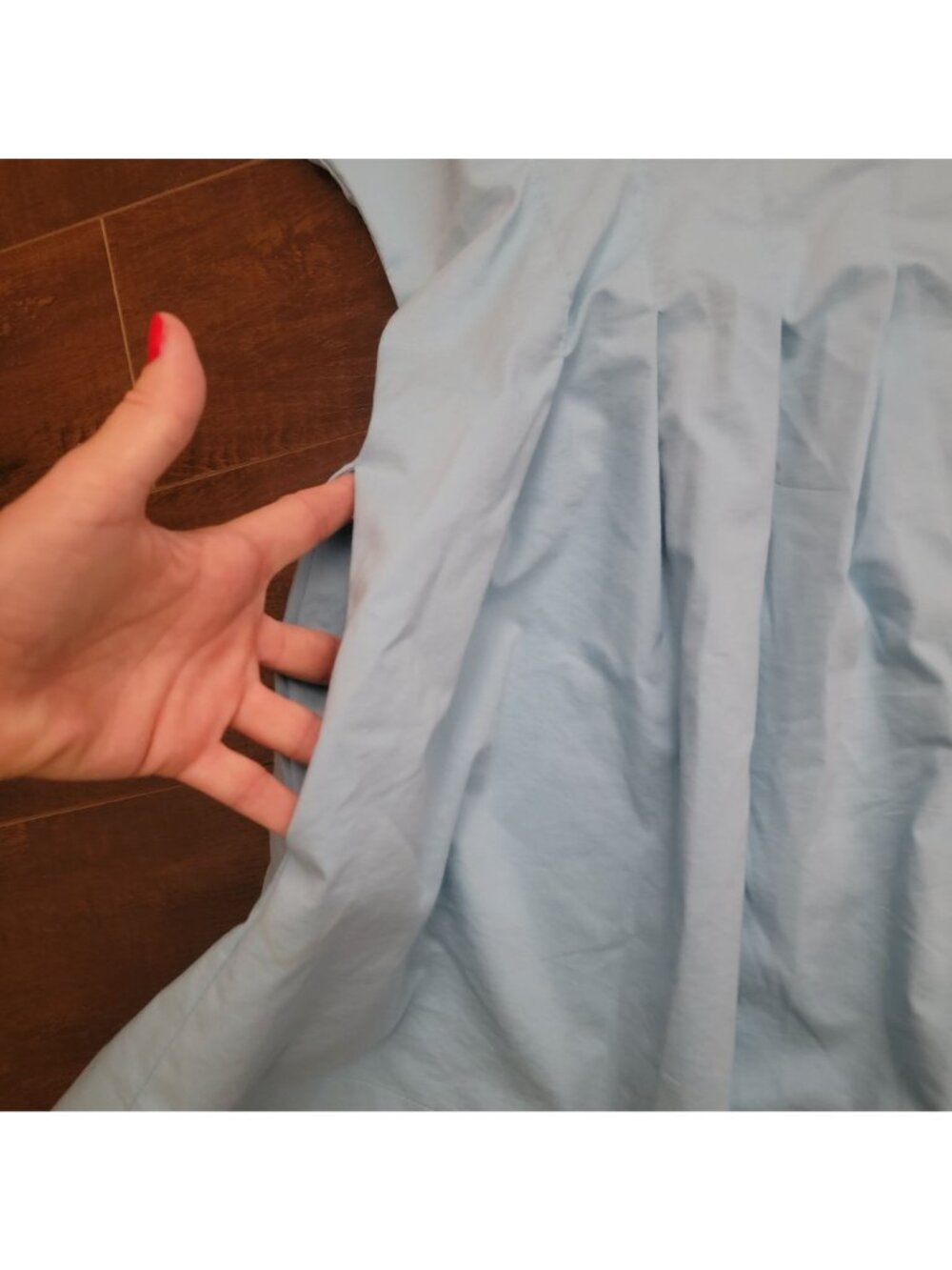 Anthropologie The Tobie Mini Shirt Dress Vintage Charming Sky Blue Womens 2X - Picture 7 of 9